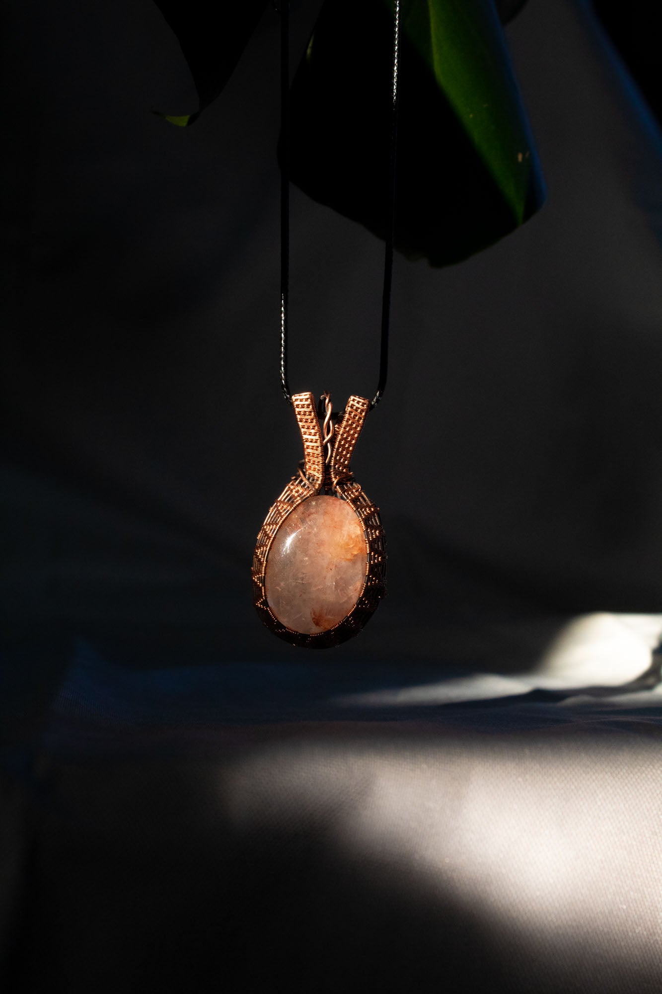 Sunstone Copper Pendant