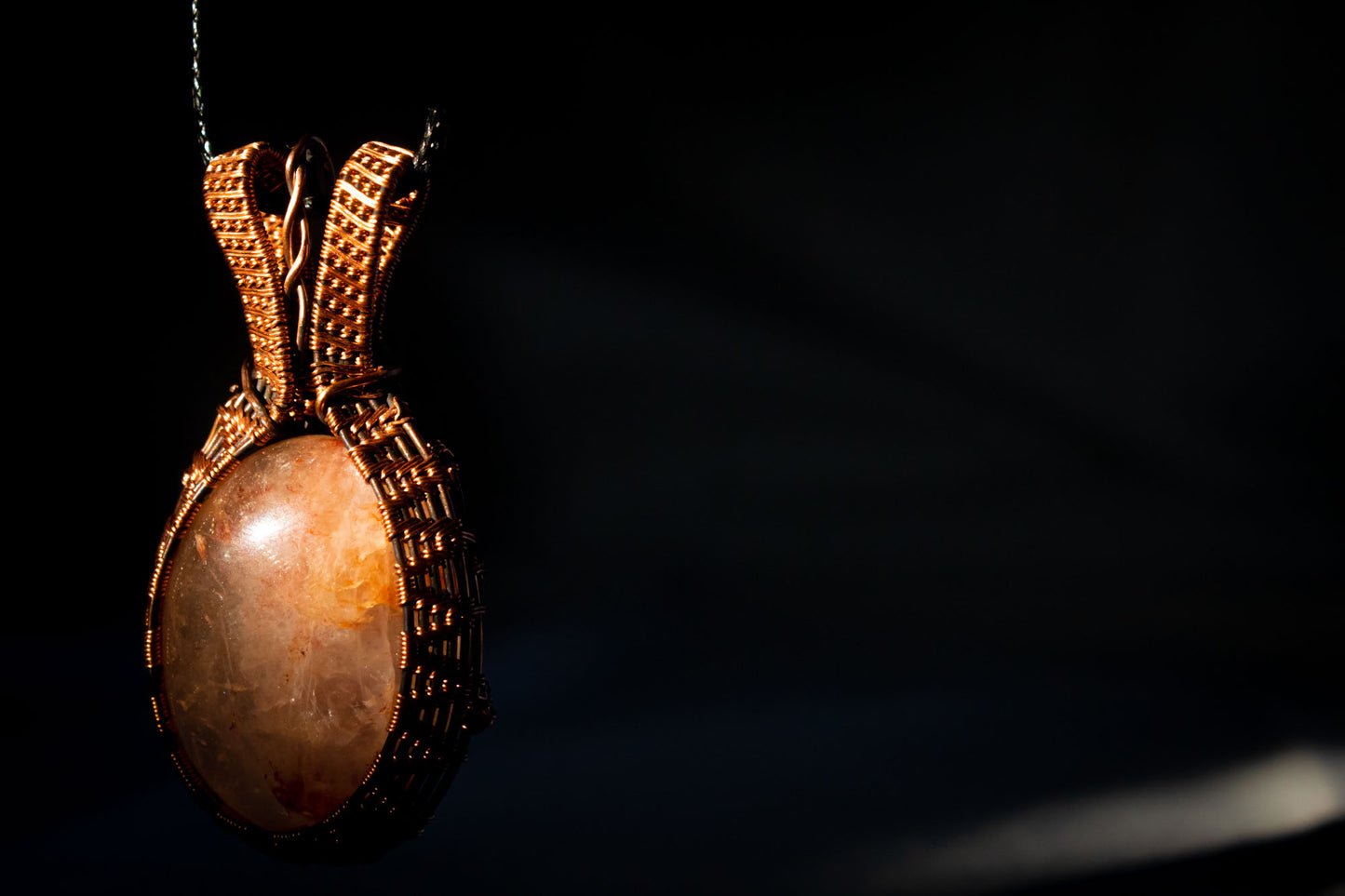 Sunstone Copper Pendant