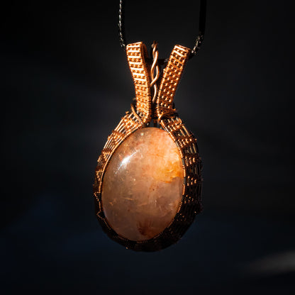 Sunstone Copper Pendant