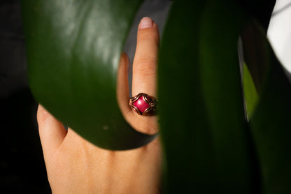 Bamboo Coral Copper Ring