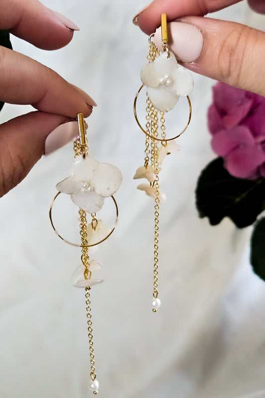 Elegant Hydrangea Chandelier Earrings